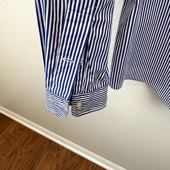 VTG Ralph Lauren Custom Fit Button Down Shirt Mens XL Striped Long Sleeve Pony - Picture 4 of 6